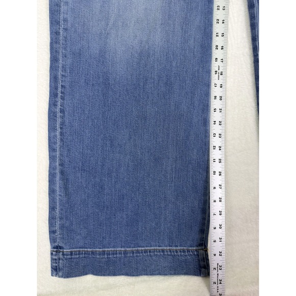 New American Eagle Jeans Womens 16 Long Blue Dreamy Drape Baggy Wide Leg Cargo - Picture 5 of 11